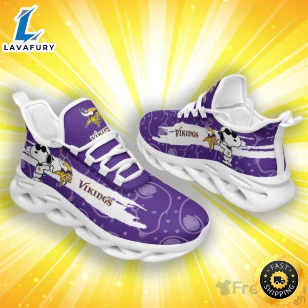 NFL Minnesota Vikings Snoopy Exclusive Max Soul Shoes