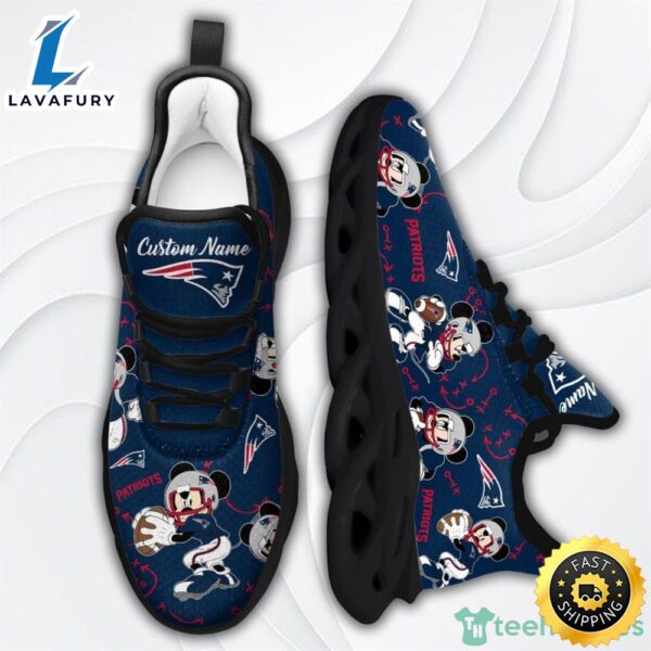NFL New England Patriots Mickey Custom Name Max Soul Sneaker Running Shoes