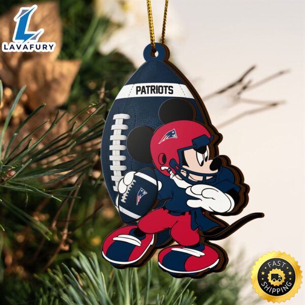 NFL New England Patriots Mickey Mouse Christmas Ornament