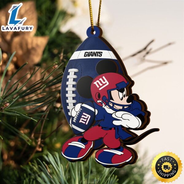 NFL New York Giants Mickey Mouse Christmas Ornament