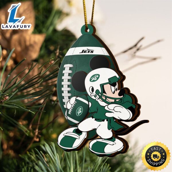 NFL New York Jets Mickey Mouse Christmas Ornament