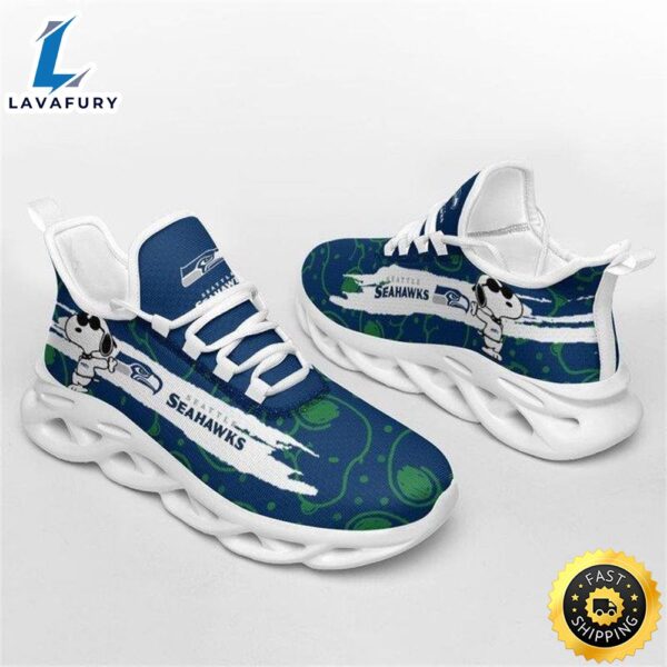 NFL Seattle Seahawks Navy Snoopy Max Soul Shoes