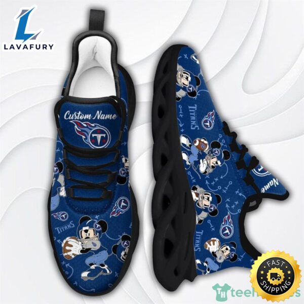 NFL Tennessee Titans Mickey Custom Name Max Soul Sneaker Running Shoes
