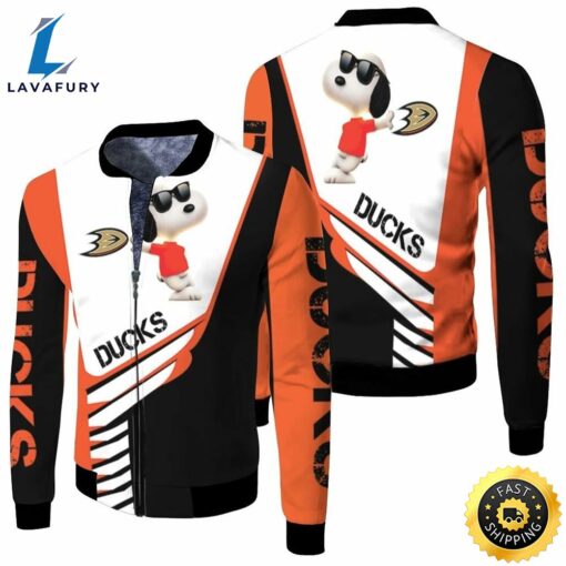 NHL Anaheim Ducks Snoopy For Fans Bomber Jacket