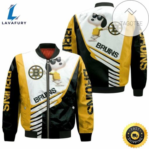 NHL Boston Bruins Snoopy Bomber Jacket