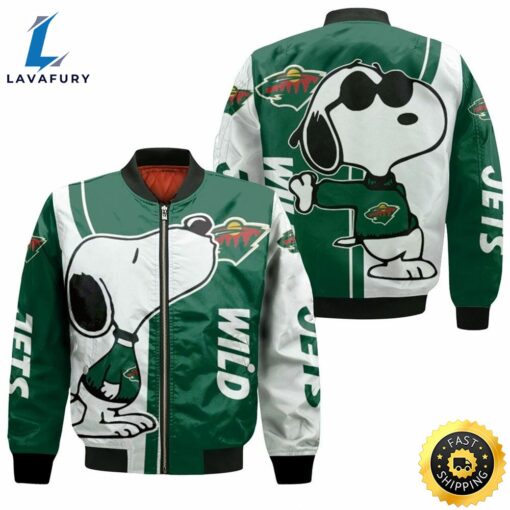 NHL Minnesota Wild Snoopy Lover Bomber Jacket