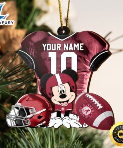 Ncaa Alabama Crimson Tide Mickey Mouse Christmas Ornament Custom Your Name And Number