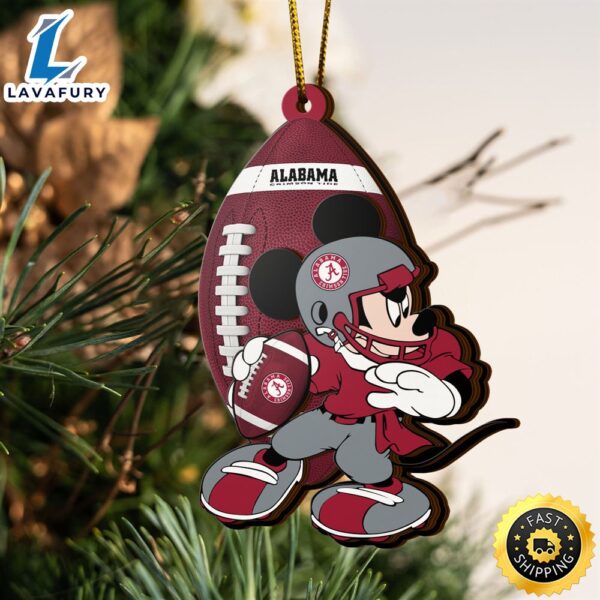 Ncaa Alabama Crimson Tide Mickey Mouse Christmas Ornament