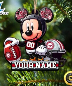 Ncaa Alabama Crimson Tide Mickey Mouse Ornament Personalized Your Name