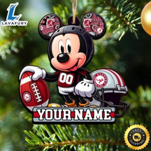 Ncaa Alabama Crimson Tide Mickey Mouse Ornament Personalized Your Name