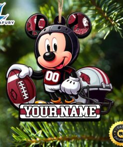 Ncaa Arkansas Razorbacks Mickey Mouse Ornament Personalized Your Name