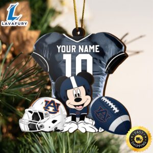Ncaa Auburn Tigers Mickey Mouse Christmas Ornament Custom Your Name And Number