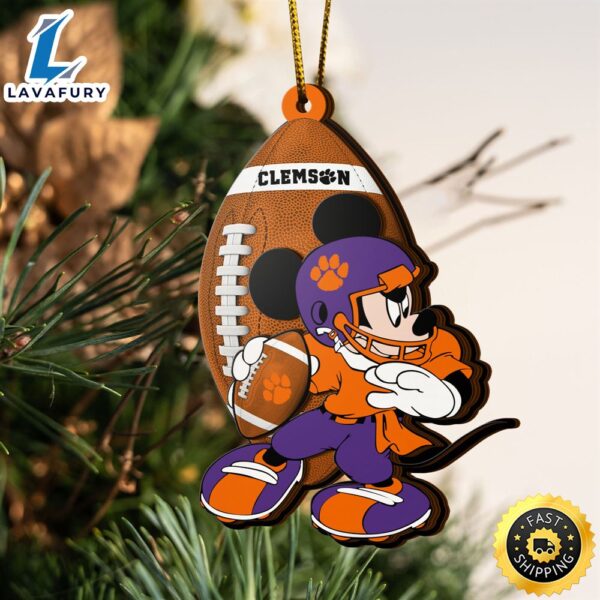 Ncaa Clemson Tigers Mickey Mouse Christmas Ornament
