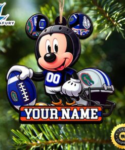 Ncaa Florida Gators Mickey Mouse Ornament Personalized Your Name