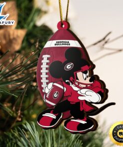Ncaa Georgia Bulldogs Mickey Mouse Christmas Ornament