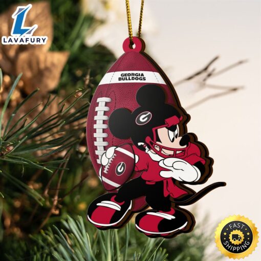 Ncaa Georgia Bulldogs Mickey Mouse Christmas Ornament