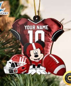 Ncaa Indiana Hoosiers Mickey Mouse Christmas Ornament Custom Your Name And Number
