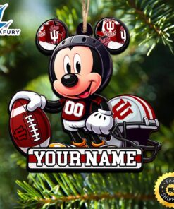 Ncaa Indiana Hoosiers Mickey Mouse Ornament Personalized Your Name