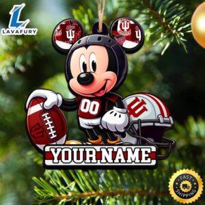 Ncaa Indiana Hoosiers Mickey Mouse Ornament Personalized Your Name