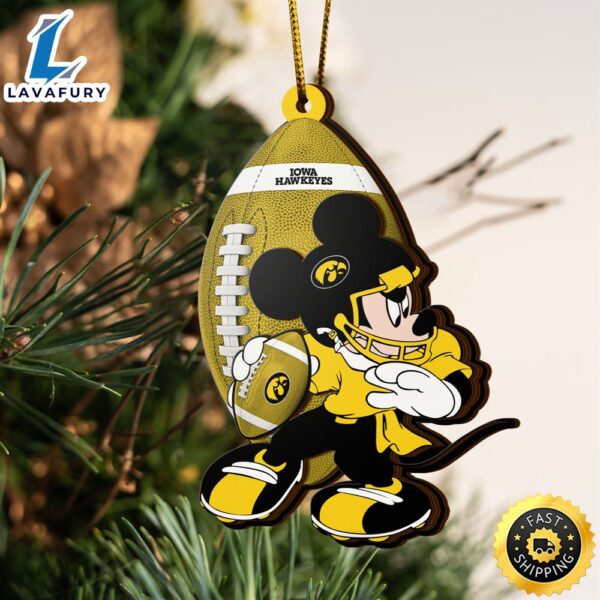 Ncaa Iowa Hawkeyes Mickey Mouse Christmas Ornament