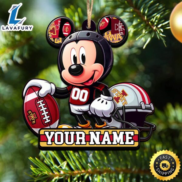 Ncaa Iowa State Cyclones Mickey Mouse Ornament Personalized Your Name