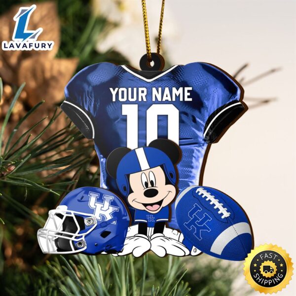 Ncaa Kentucky Wildcats Mickey Mouse Christmas Ornament Custom Your Name And Number