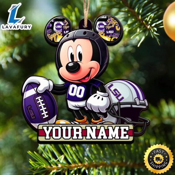 Ncaa Lsu Tigers Mickey Mouse Ornament Personalized Your Name