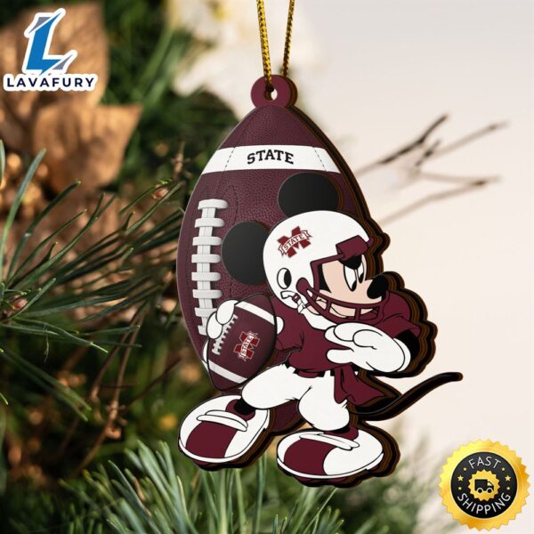 Ncaa Mississippi State Bulldogs Mickey Mouse Christmas Ornament