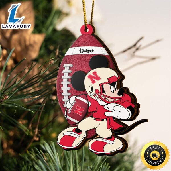Ncaa Nebraska Cornhuskers Mickey Mouse Christmas Ornament