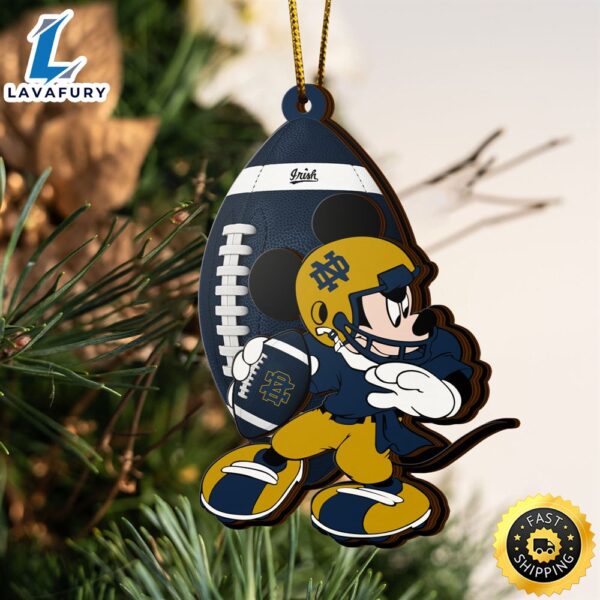 Ncaa Notre Dame Fighting Irish Mickey Mouse Christmas Ornament