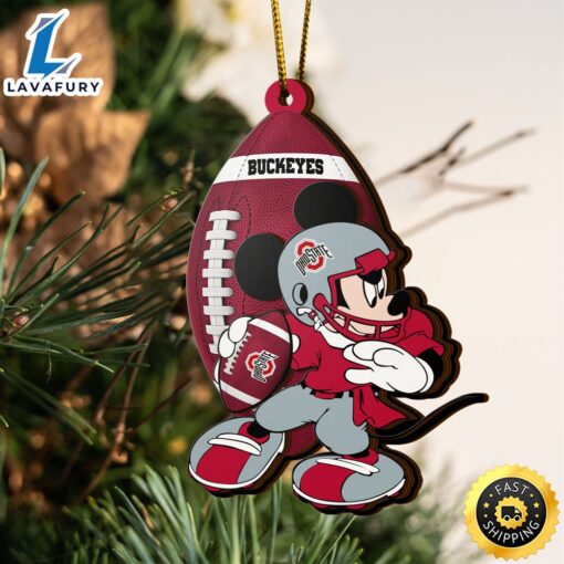 Ncaa Ohio State Buckeyes Mickey Mouse Christmas Ornament