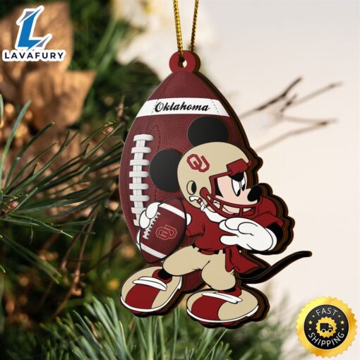 Ncaa Oklahoma Sooners Mickey Mouse Christmas Ornament