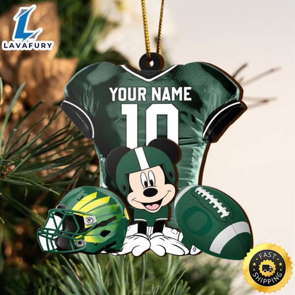 Ncaa Oregon Ducks Mickey Mouse Christmas Ornament Custom Your Name And Number