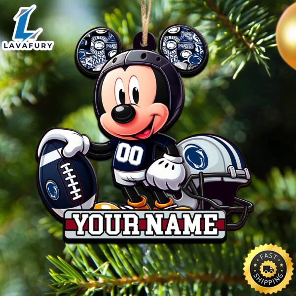 Ncaa Penn State Nittany Lions Mickey Mouse Ornament Personalized Your Name