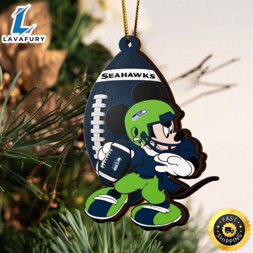 Ncaa Seattle Seahawks Mickey Mouse Christmas Ornament