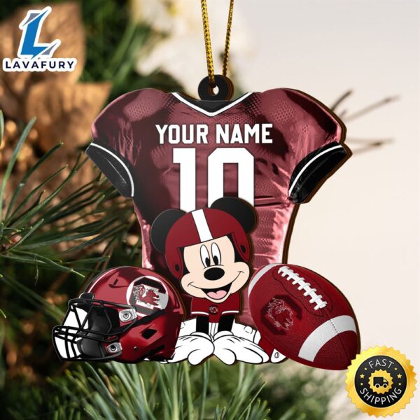Ncaa South Carolina Gamecocks Mickey Mouse Christmas Ornament Custom Your Name And Number