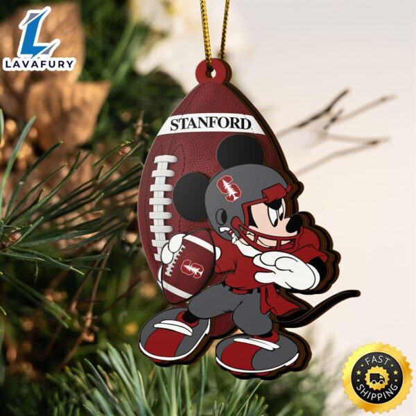 Ncaa Stanford Cardinal Mickey Mouse Christmas Ornament