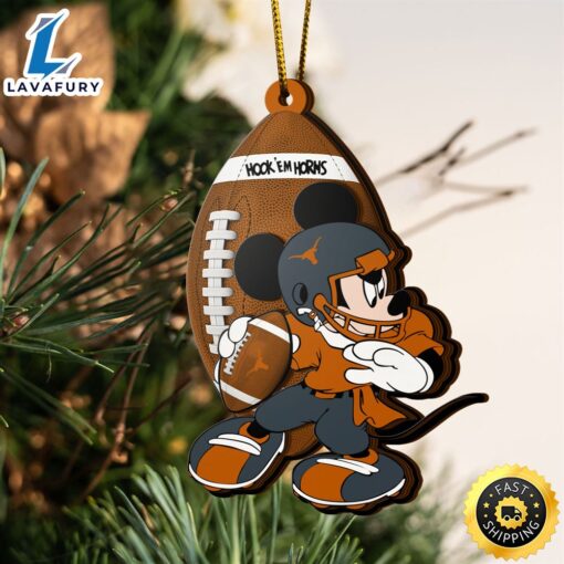 Ncaa Texas Longhorns Mickey Mouse Christmas Ornament