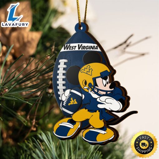 Ncaa West Virginia Mountaineers Mickey Mouse Christmas Ornament