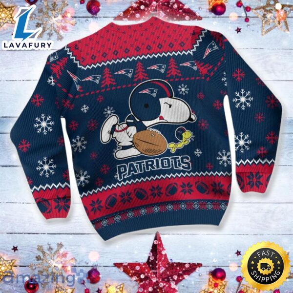 New England Patriots Snoopy NFL Christmas Ugly Sweater Gift For Fans