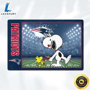 New England Patriots Snoopy Outside Doormat