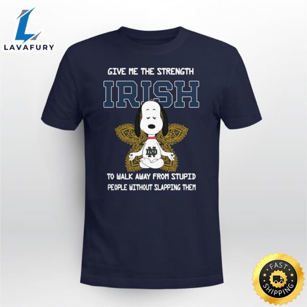 Notre Dame Fighting Irish Snoopy Yoga Give Me The Strength Limited Edition