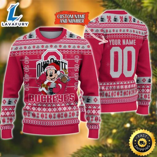 Ohio State Buckeyes Mickey Ugly Christmas Sweater,