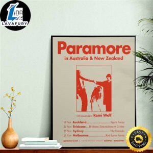 Paramore Tour In Australia And New Zealand Timeline Fan Gifts Home Decor Poster Canvas