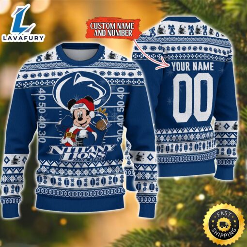 Penn State Nittany Lions Mickey Ugly Christmas Sweater,