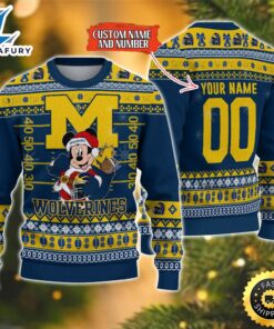 Personalized Michigan Wolverines Mickey Ugly…