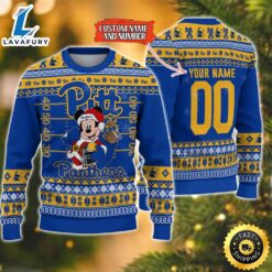 Personalized Pittsburgh Panthers Mickey Ugly Christmas Sweater,