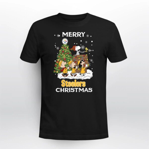 Pittsburgh Steelers Snoopy Family Christmas Shirt