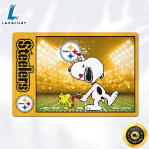 Pittsburgh Steelers Snoopy Outside Doormat