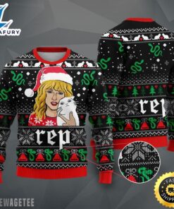 Rep Taylor Swift Knit Ugly Christmas Sweater